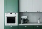 cuisine verte et blanche