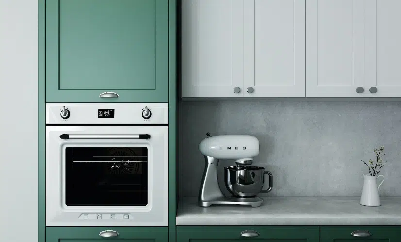 cuisine verte et blanche