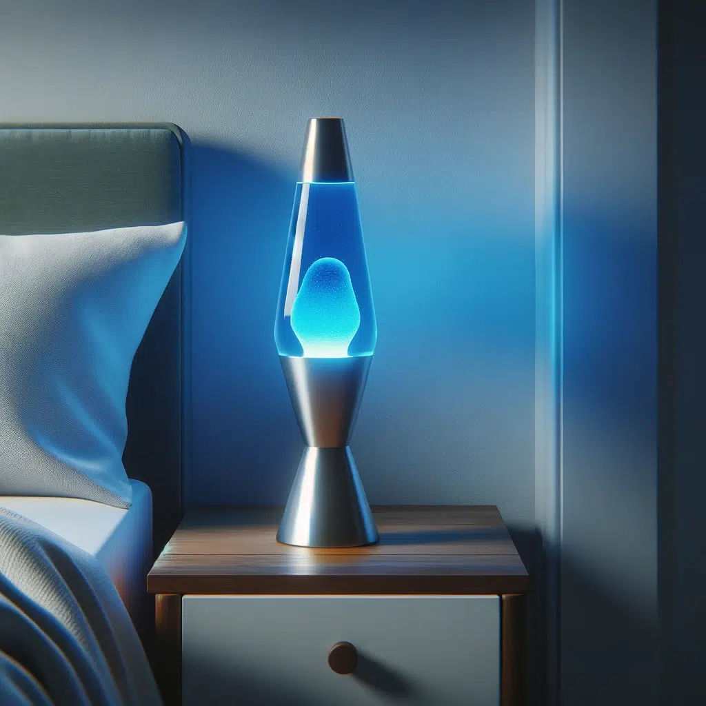 lampe à lave bleu foncée