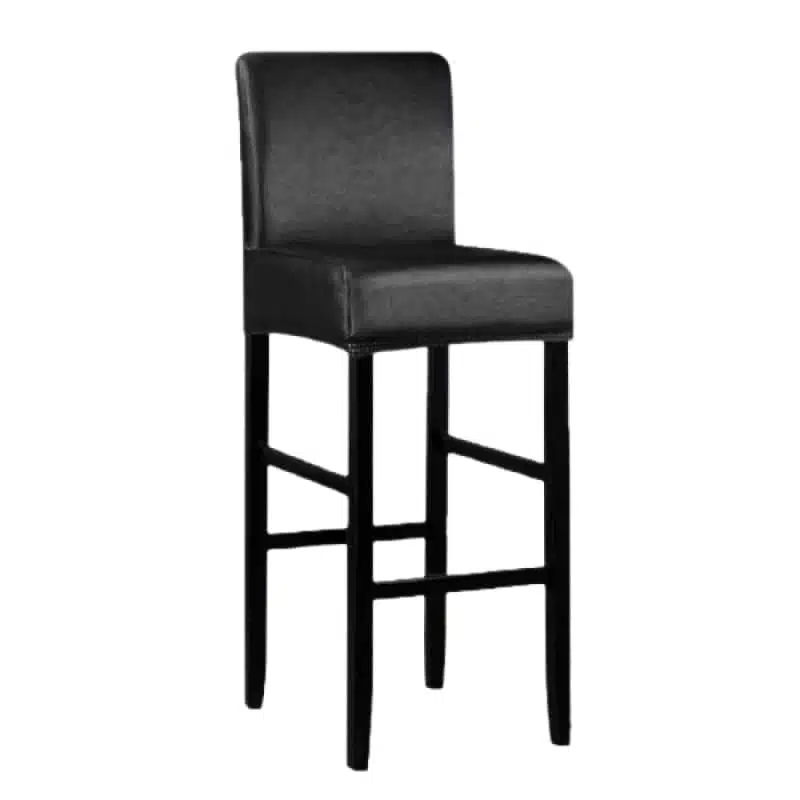 housse tabouret de bar simili cuir noir imperméable