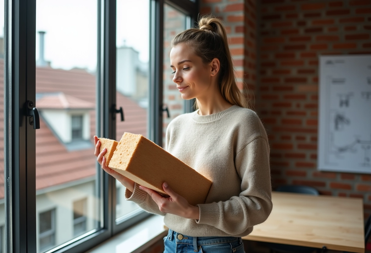 Jeune femme comparant deux types d