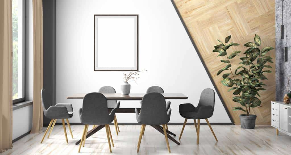chaise scandinave noire, design intérieur